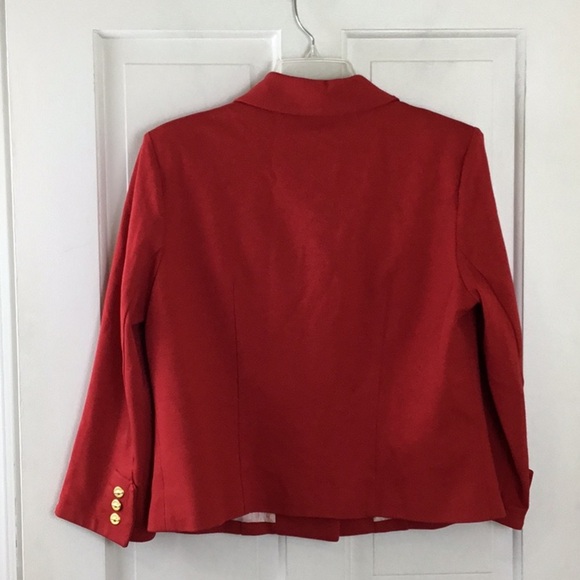CAbi Cropped Jacket Blazer #3035 Holiday Red Bow - Picture 4 of 9